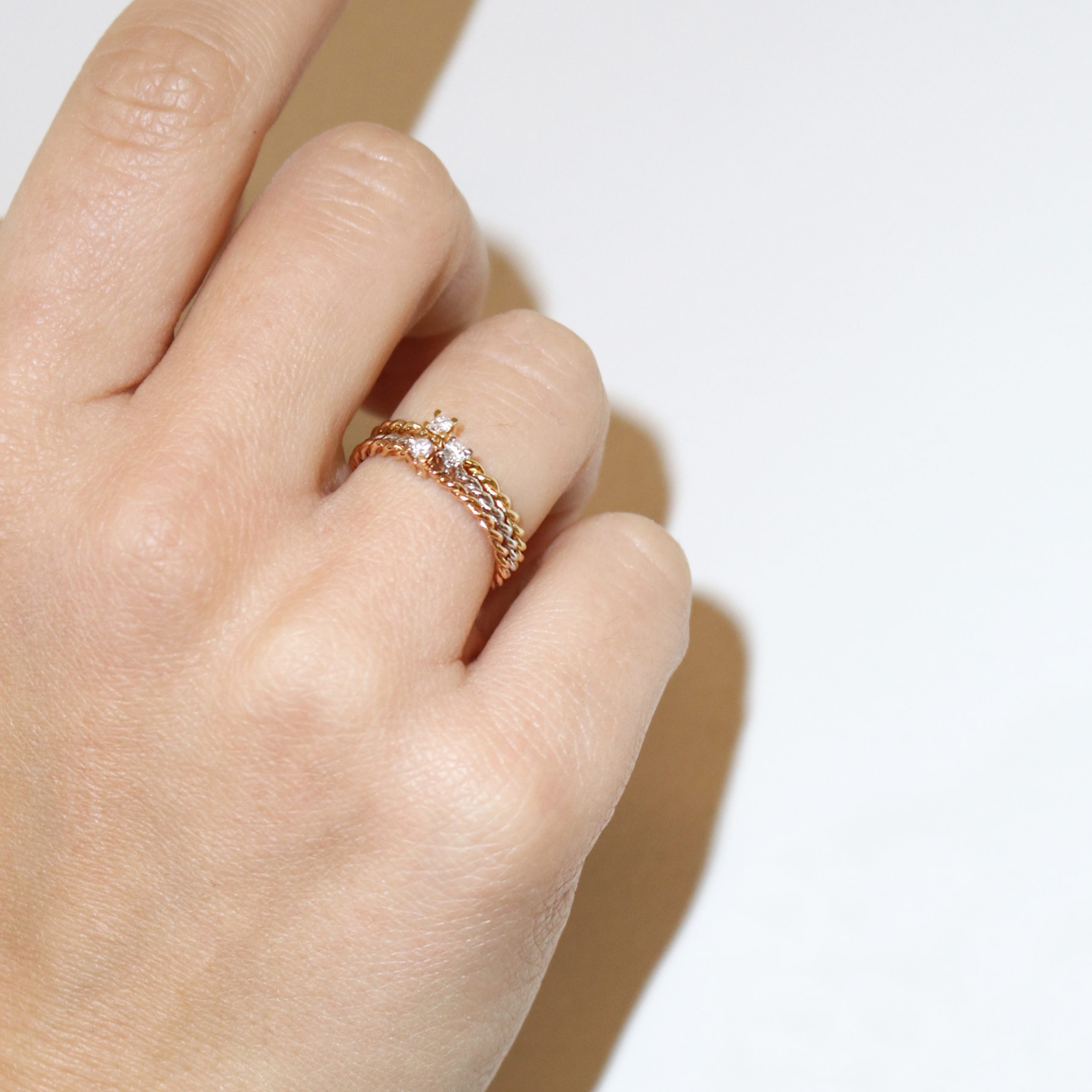 Gold Ring with Diamond – 6184 - Image 4